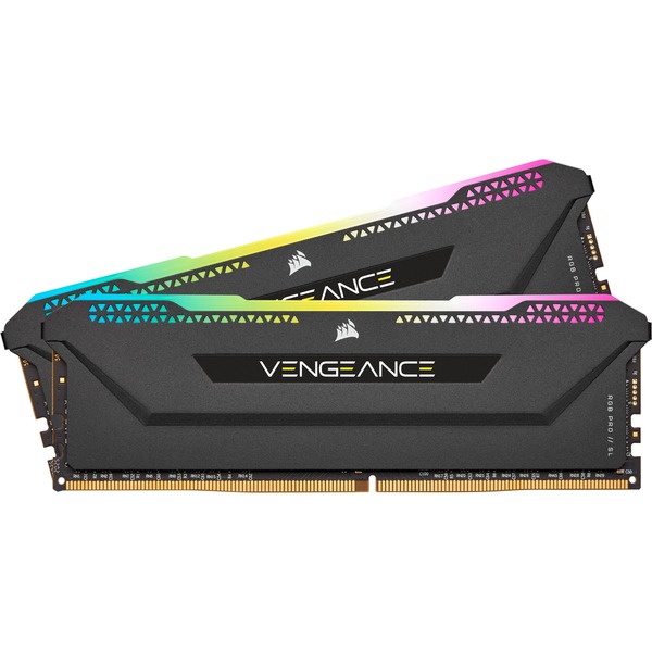 Corsair Vengeance RGB PRO SL 32 GB DDR4-3200 (2x 16 GB) RAM (black · CMH32GX4M2E3200C16)