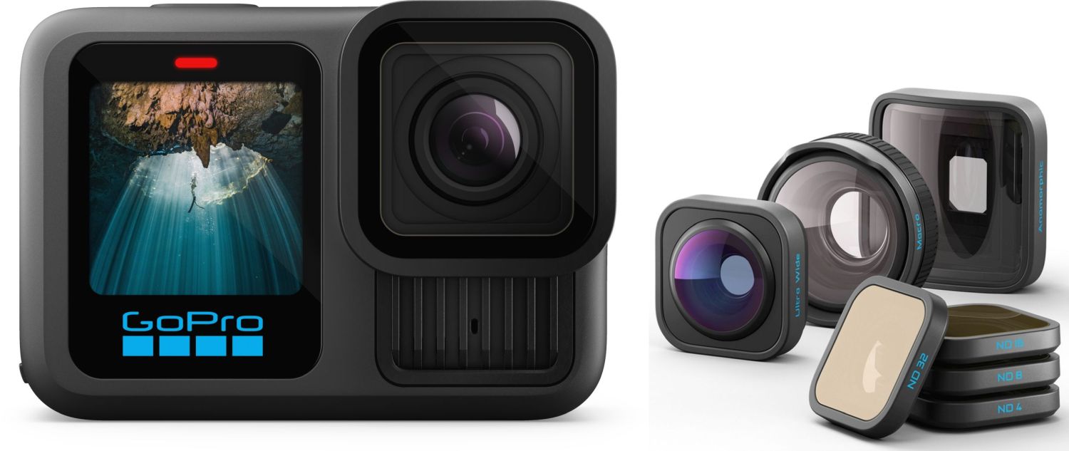 GoPro HERO13 Black -actionkamera ja HB-Series-linssivalikoima