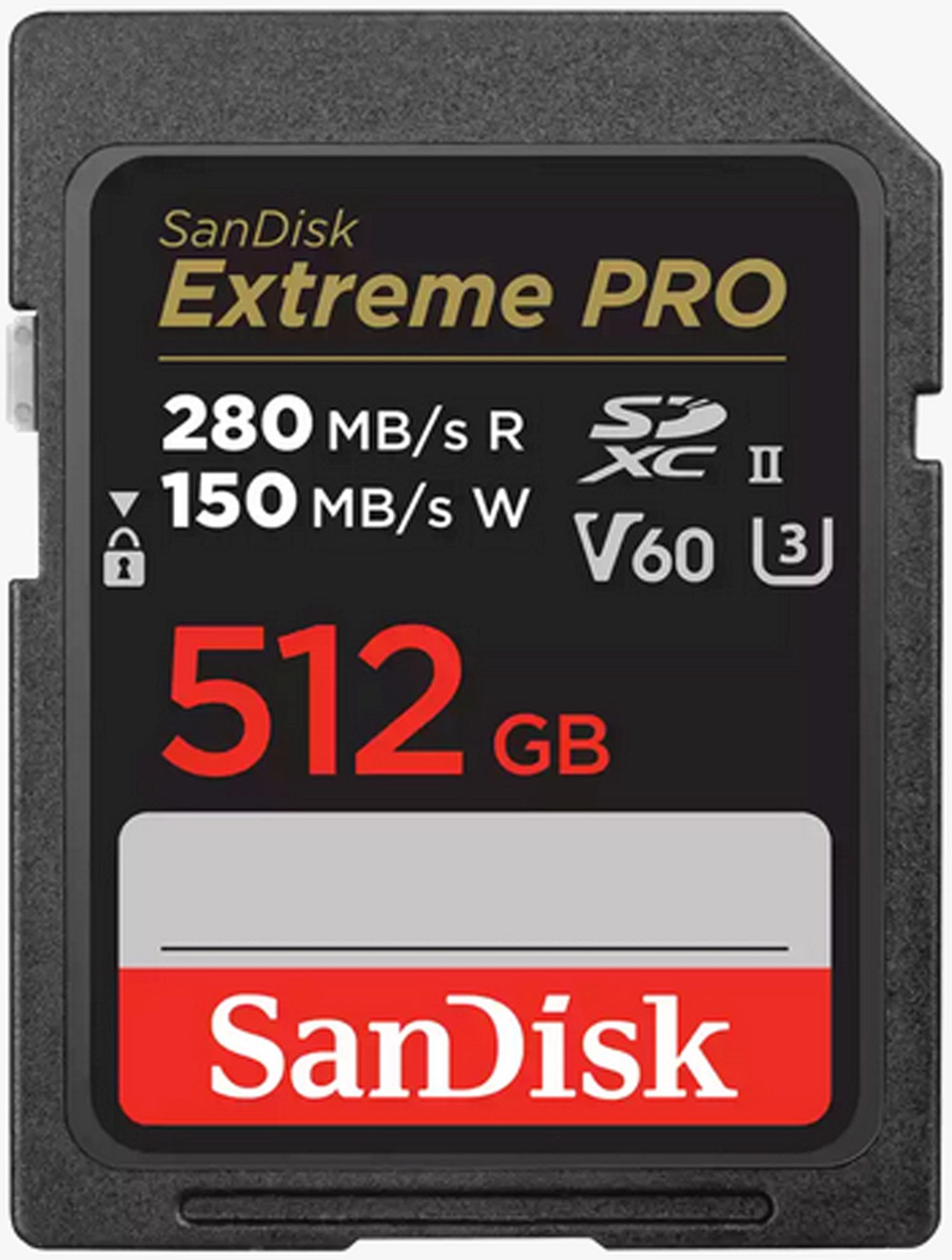 SanDisk Extreme Pro SDXC 512GB 280MB/s V60 UHS II -muistikortti