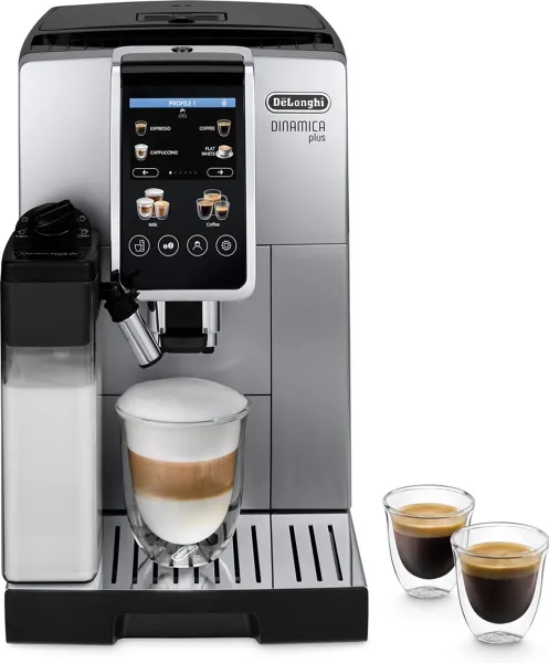 De'Longhi Dinamica Plus ECAM380.85.SB täysautomaattinen espressokone hopea