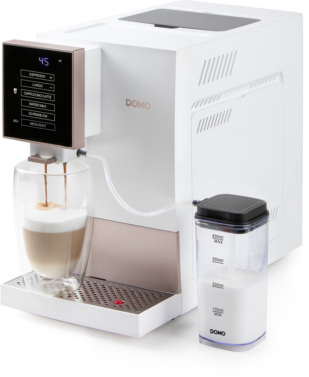Domo DO742K Bean-to-Cup Espresso Machine White