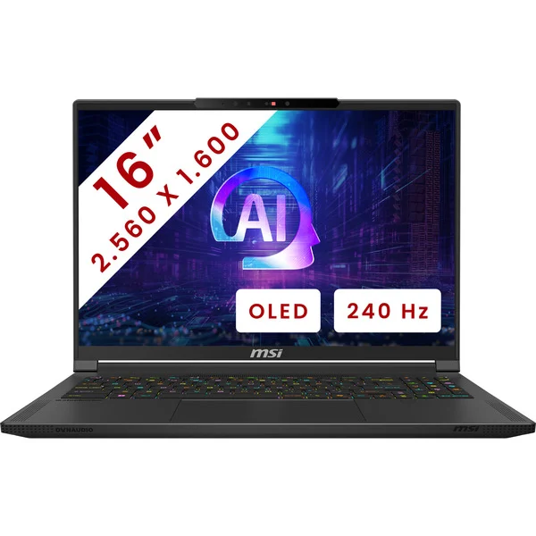 MSI Stealth A16 AI+ (A3XWGG-007BE) 16" Copilot+ gaming-kannettava