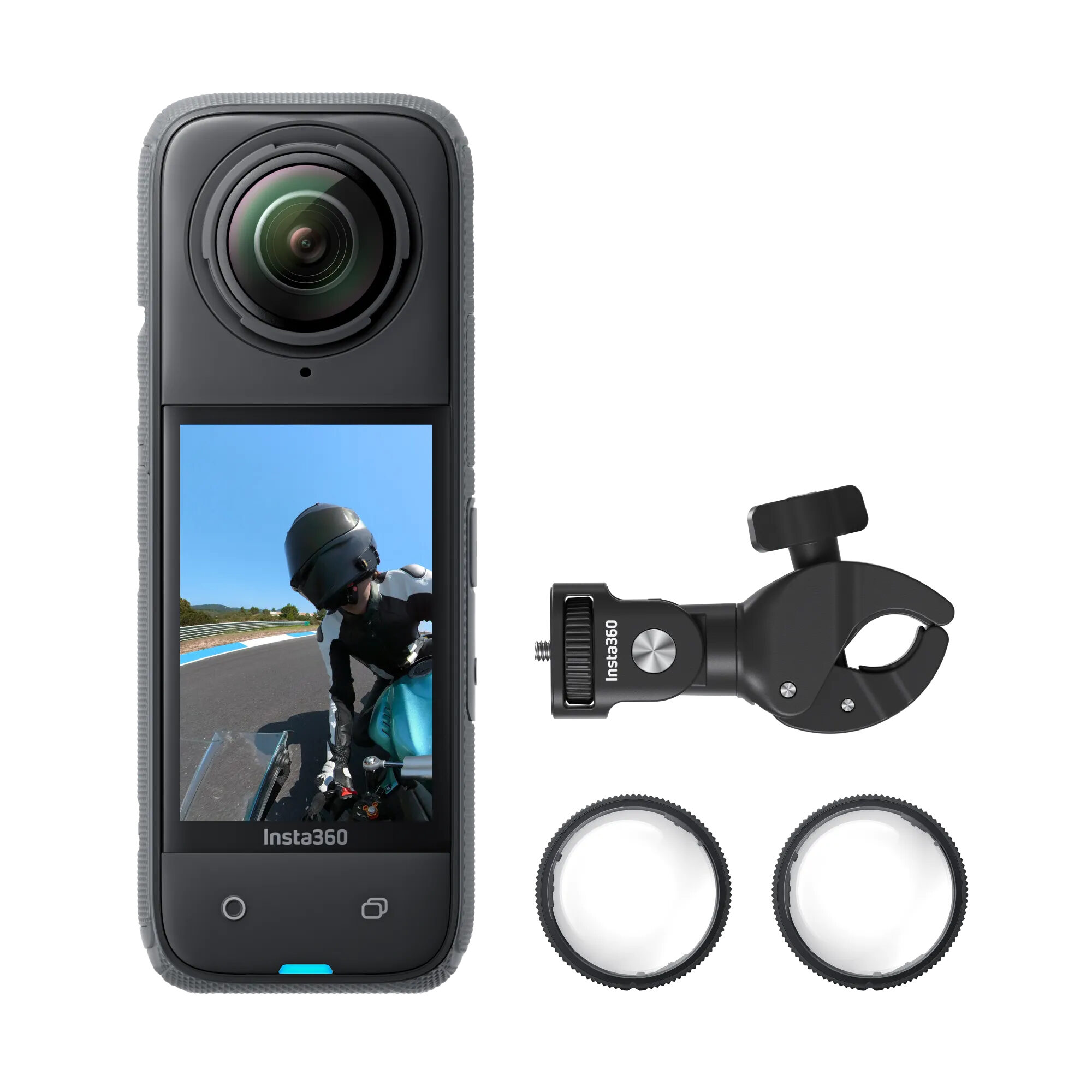 Insta360 X4 360-asteen action-kamera Moottoripyöräpaketti