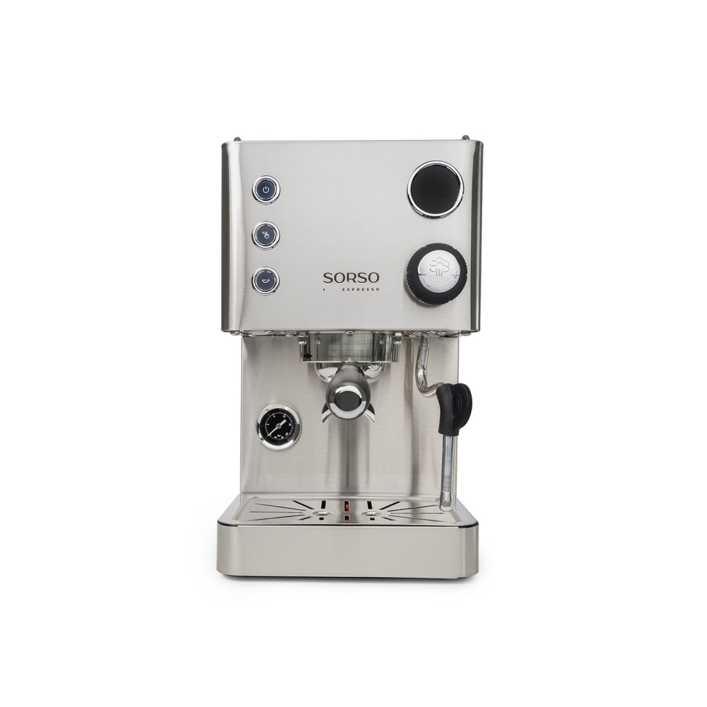 SORSO espressokeitin - Ruostumaton teräs puoliautomaatti