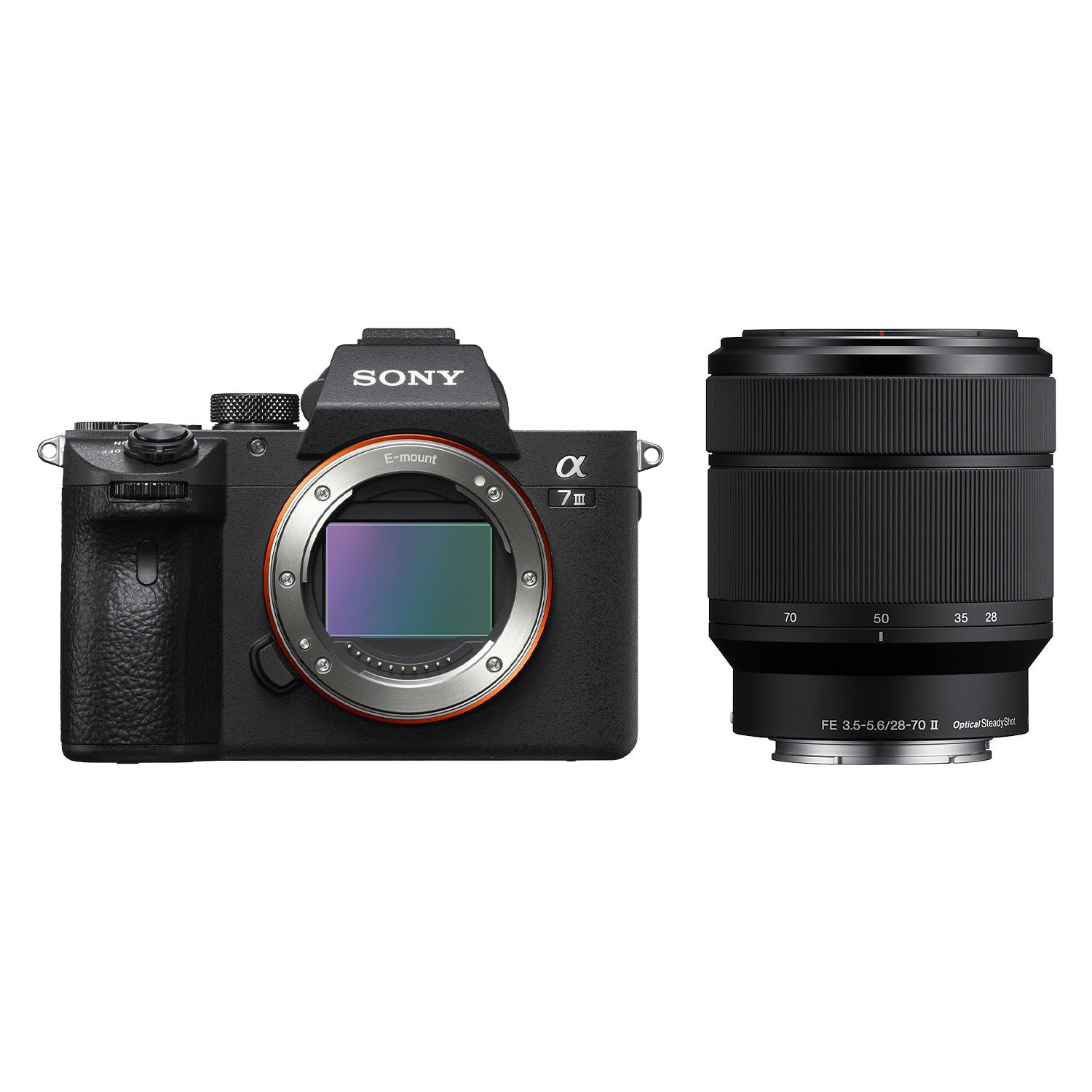 Sony Alpha A7 III mirrorless camera with 28-70mm II lens