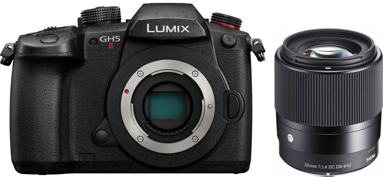 Panasonic Lumix GH5 II järjestelmäkamera ja Sigma 30mm f/1.4 objektiivi