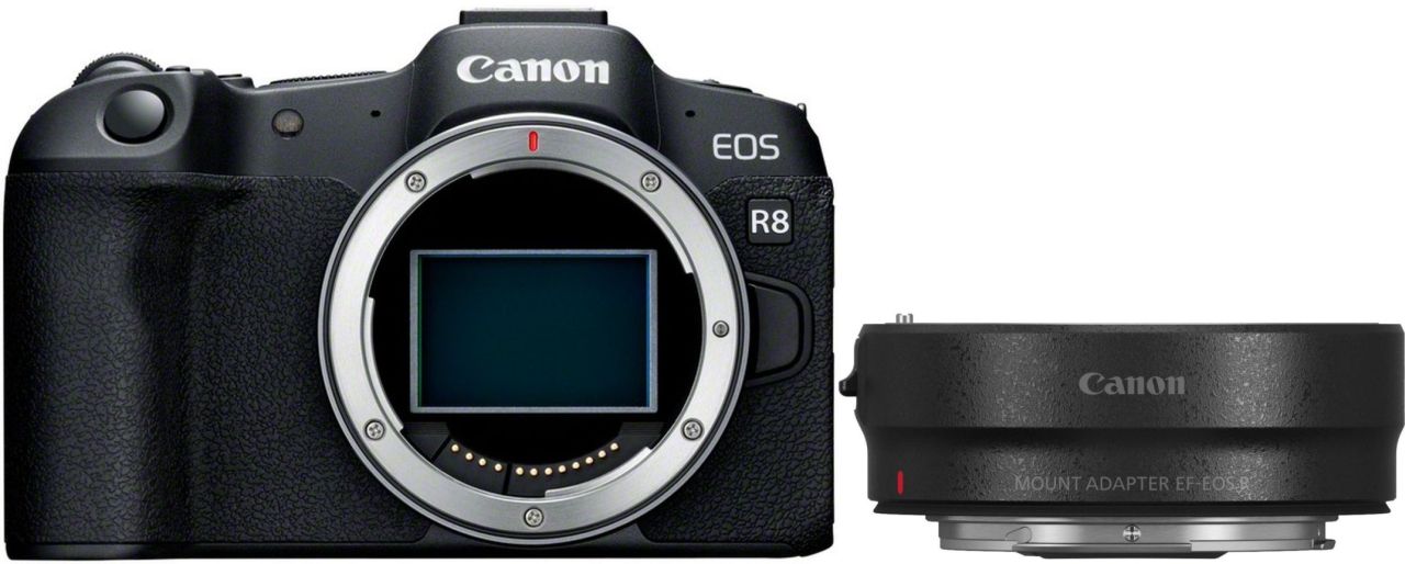 Canon EOS R8 + Kiinnitysadapteri EF-EOS R