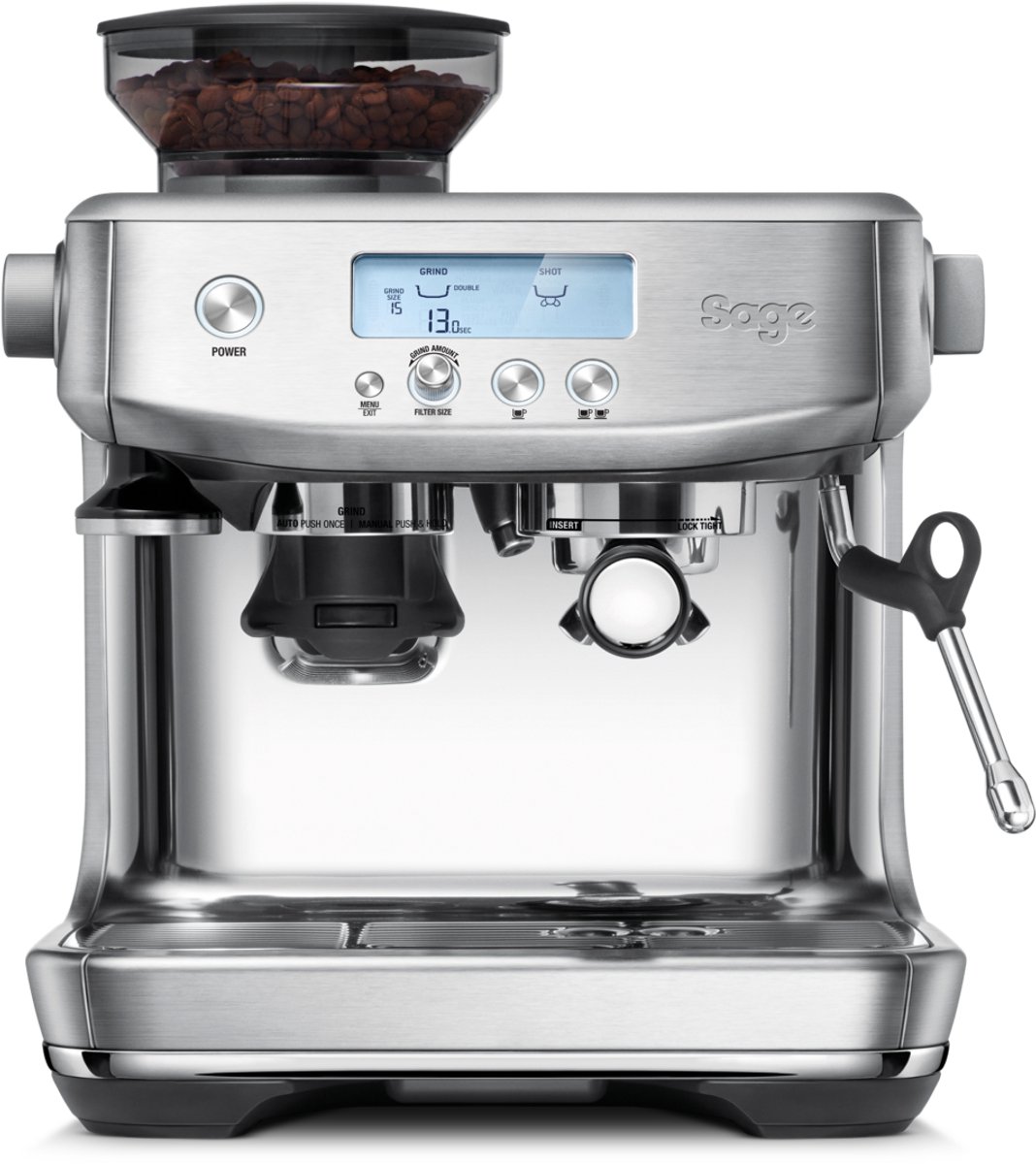 Sage the Barista Pro ruostumaton teräs espressokeitin integroidulla myllyllä