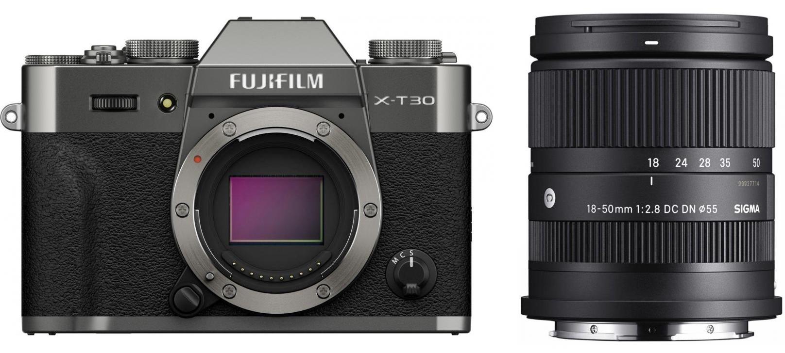 FUJIFILM X-T30 III mirrorless camera with Sigma 18-50mm f/2.8 lens