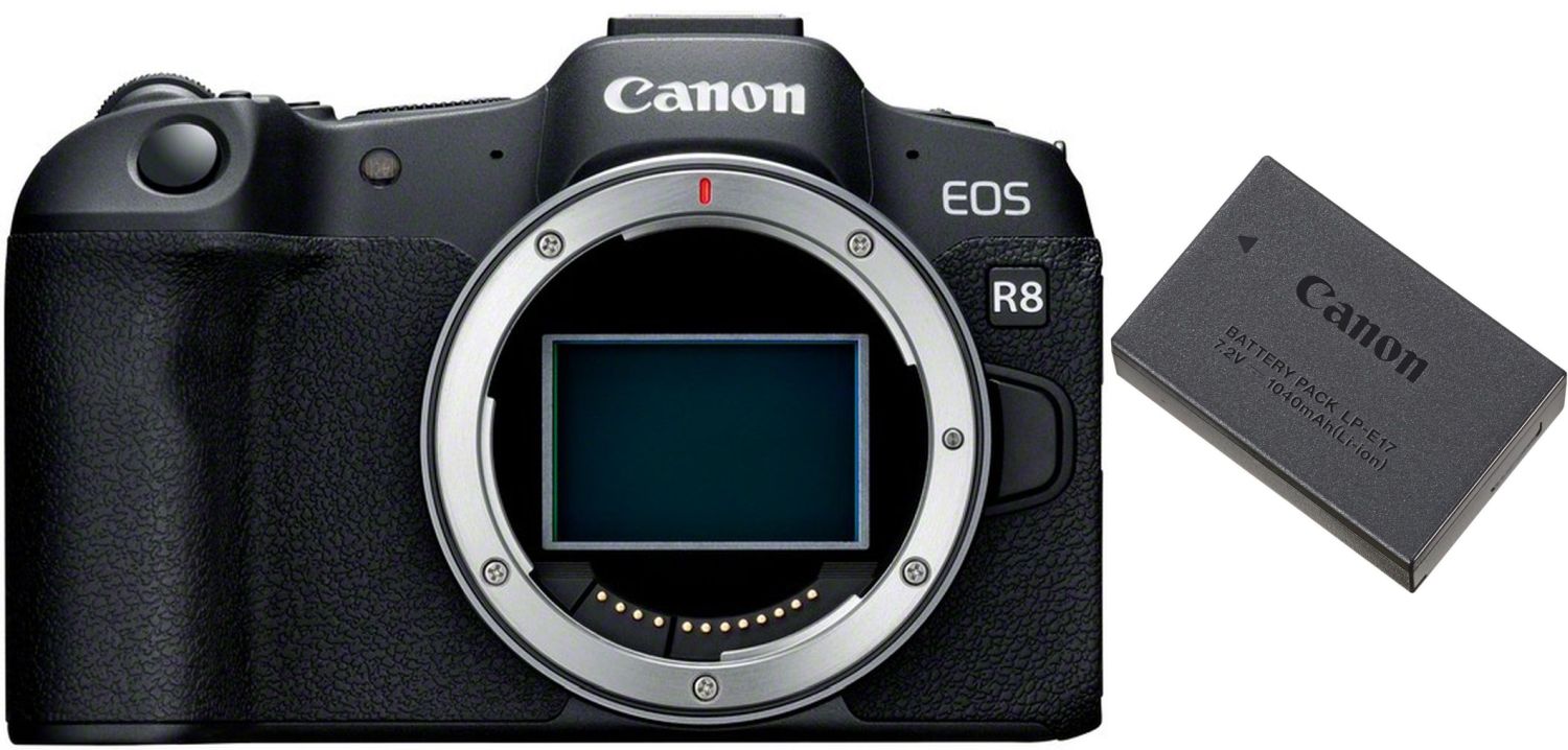 Canon EOS R8 Body + LP-E17 vara-akku