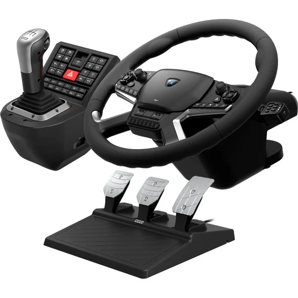 HORI Force Feedback Truck Control System simulaattorisarja (Musta/hopea)