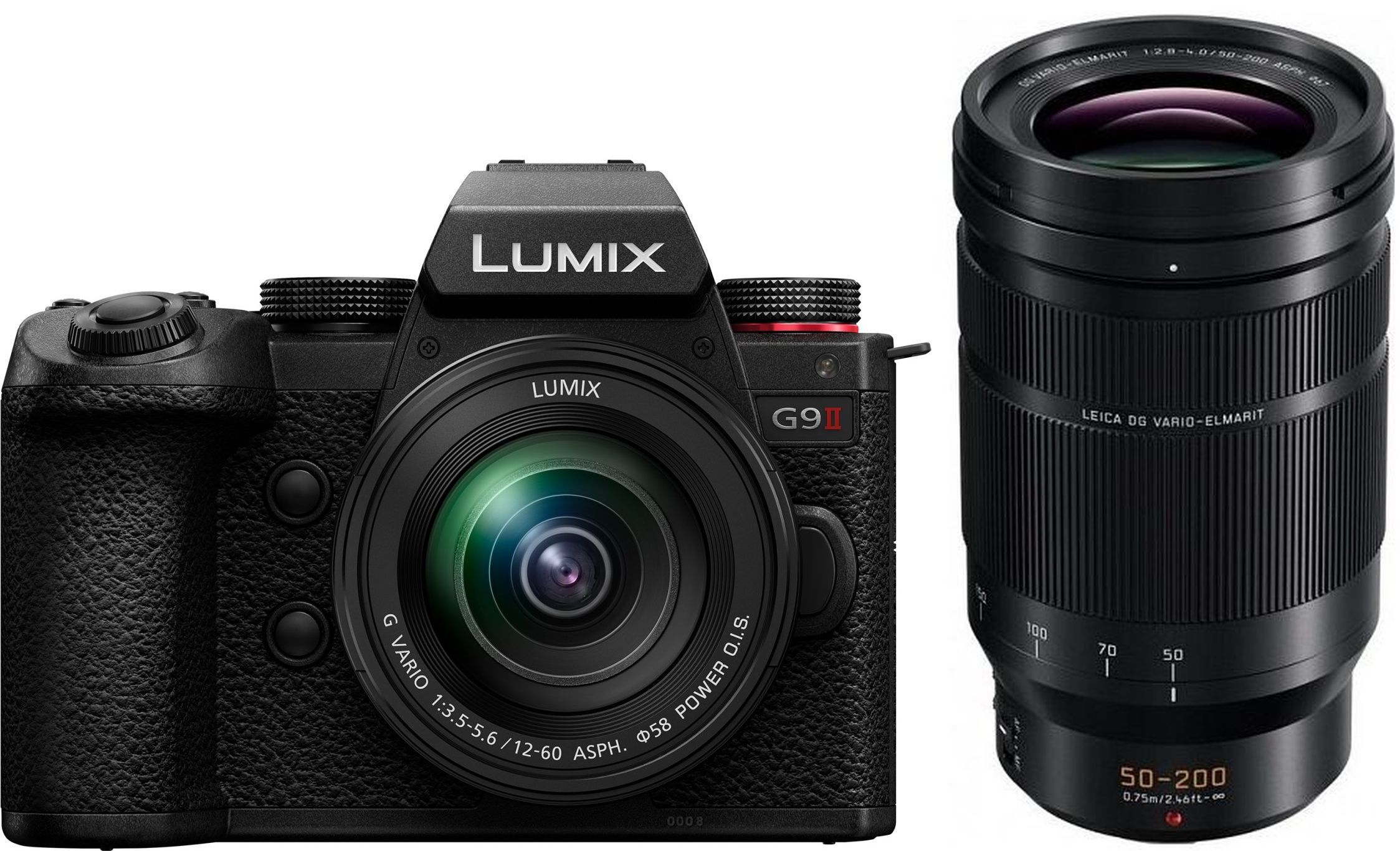 Panasonic Lumix G9 II järjestelmäkamera Kit 12-60mm ja 50-200mm objektiiveilla