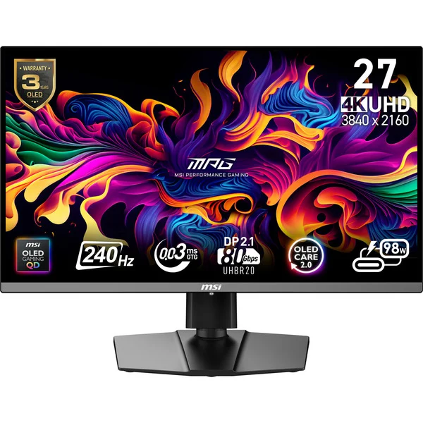 MSI MPG 272URX QD-OLED 26,5" 4K UHD -pelimonitori