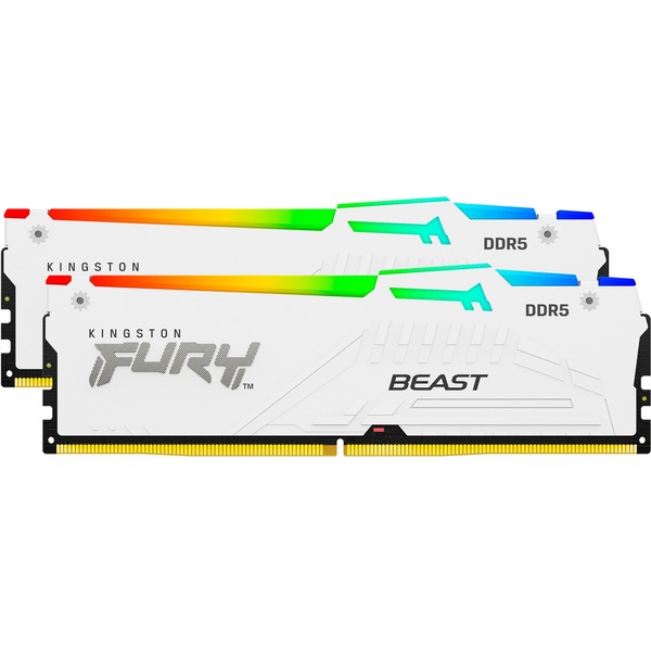 Kingston FURY Beast RGB 64 GB DDR5-6000 (2x 32 GB) -keskusmuisti (CL30 · valkoinen)