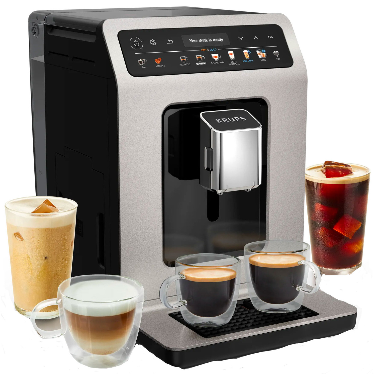 Krups Coffee Crush Edition SA404B - Bean-to-Cup Coffee Machine Carbon