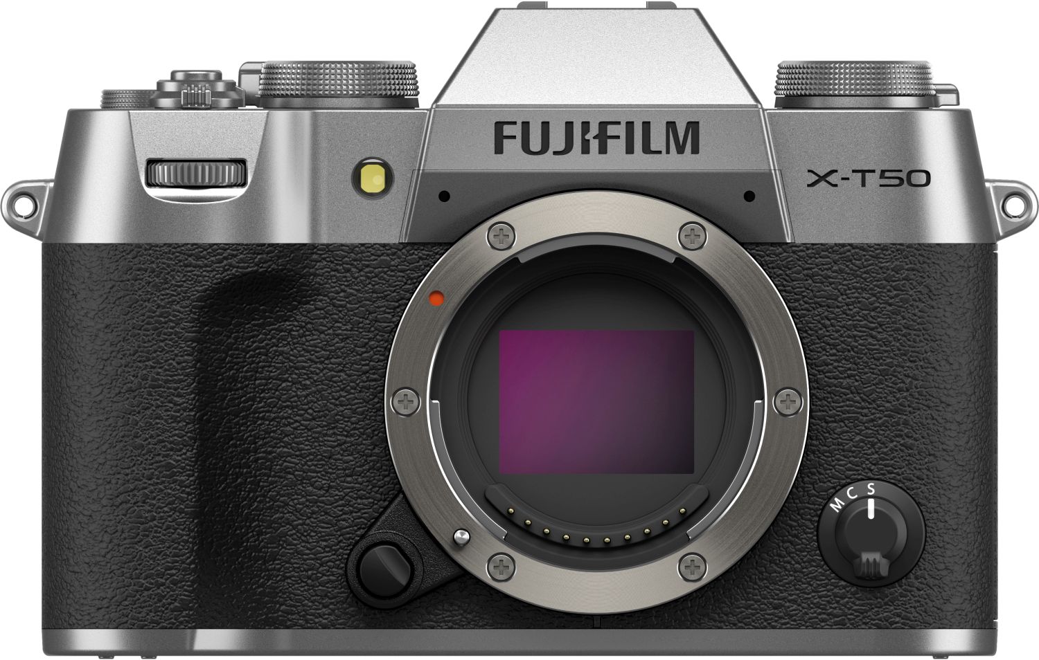 FUJIFILM X-T50 järjestelmäkameran runko hopea