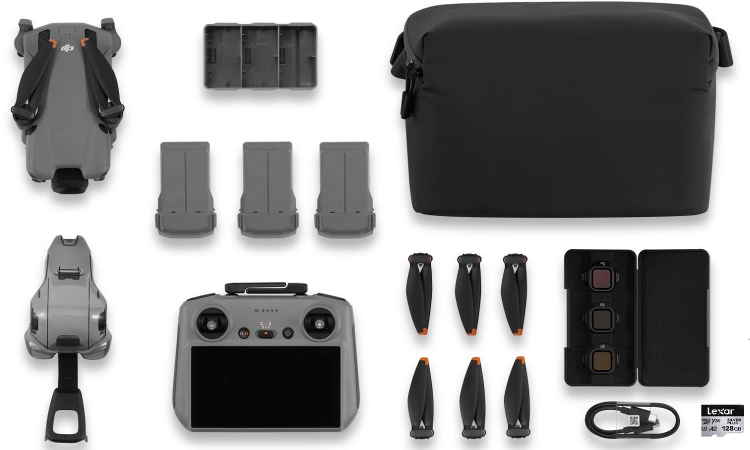 DJI Mini 5 Pro Fly More Combo (RC 2) ja Lexar Silver Plus 128GB