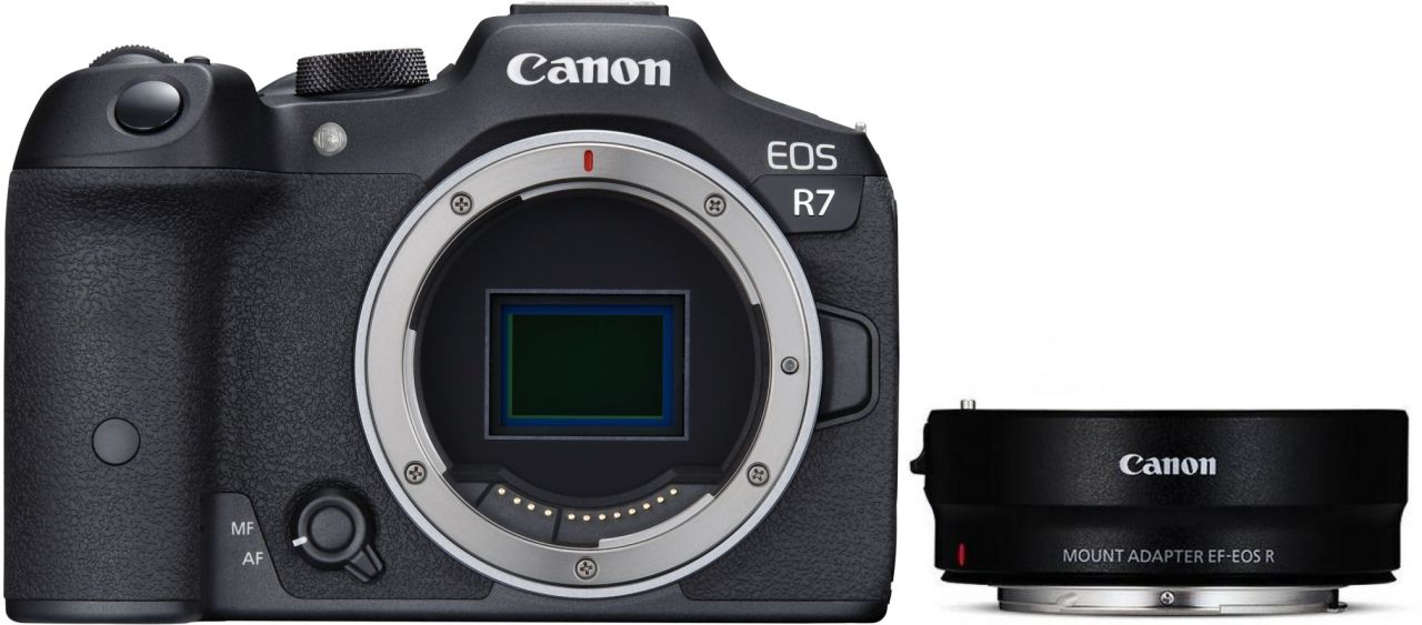Canon EOS R7 järjestelmäkamera body + EF-EOS R adapteri