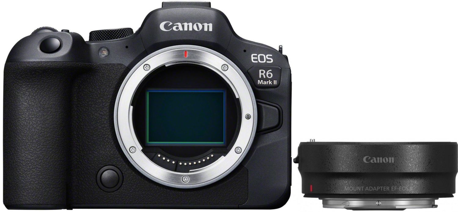 Canon EOS R6 II -järjestelmäkameran runko + EF-EOS R -kiinnitysadapteri