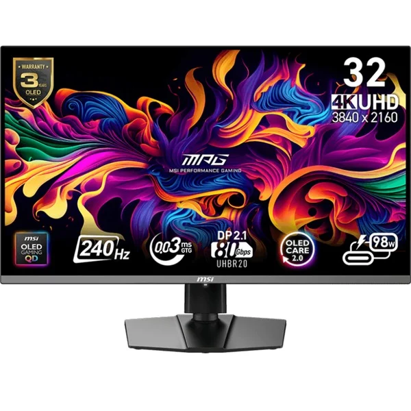 MSI MPG 322URX QD-OLED 31.5" 4K UHD -pelimonitori